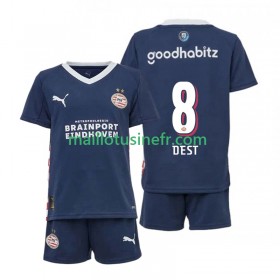 Maillot de Foot PSV Eindhoven Sergino Dest 8 Extérieur 2025-26 - Enfant